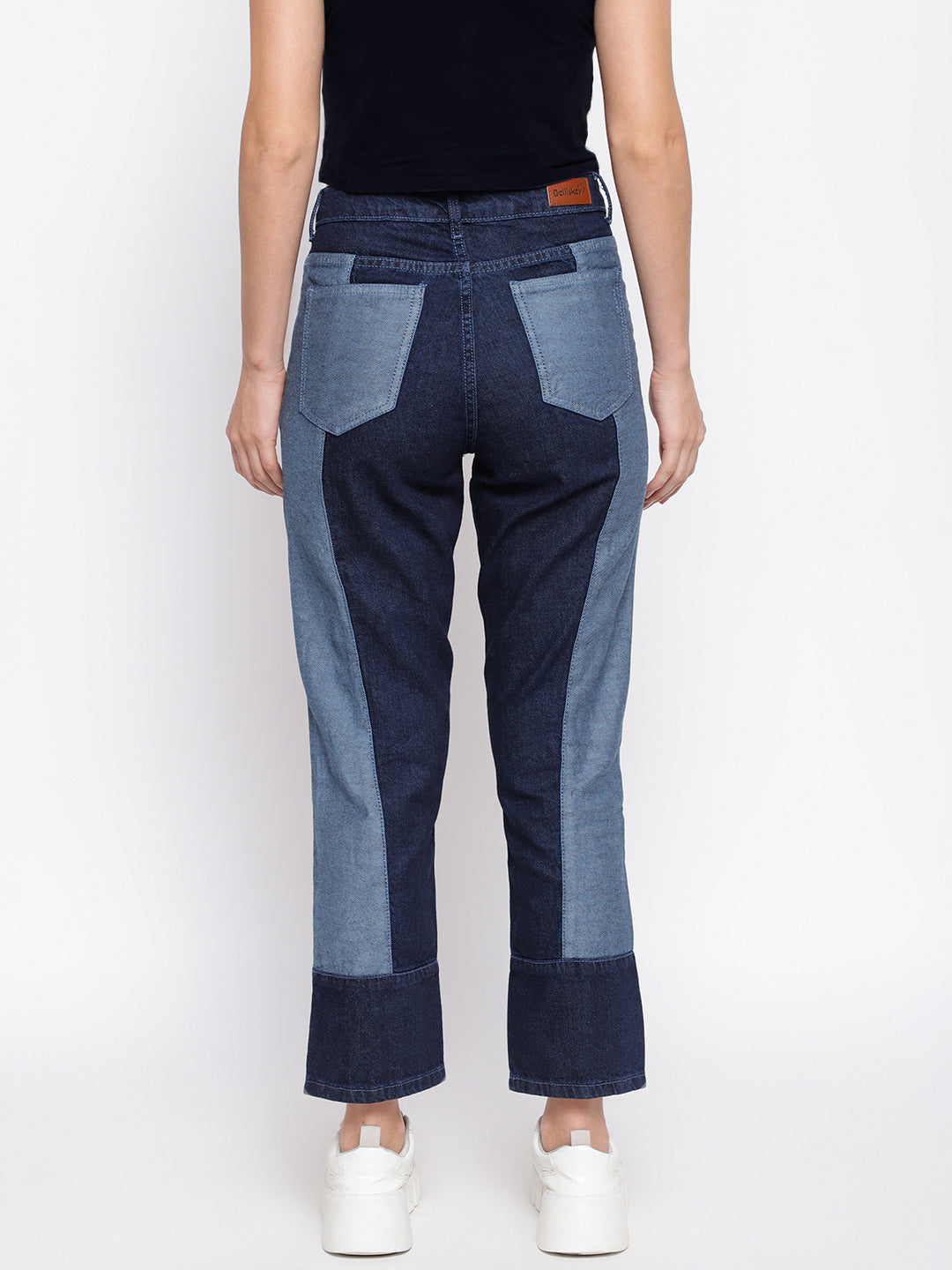 Dark Blue Asymmetric Jeans