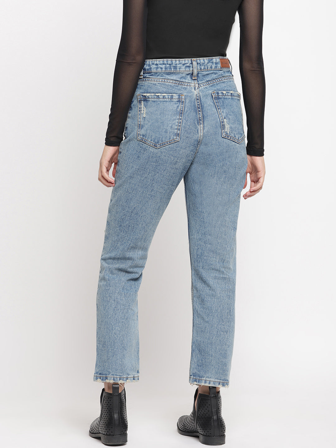 Smoky Blue Mom Jeans