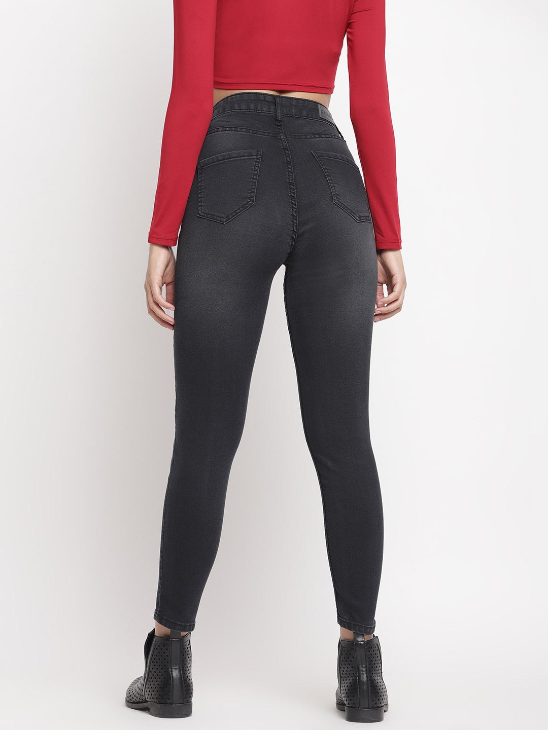 Women Black Slim Fit High waist Denim Jeans