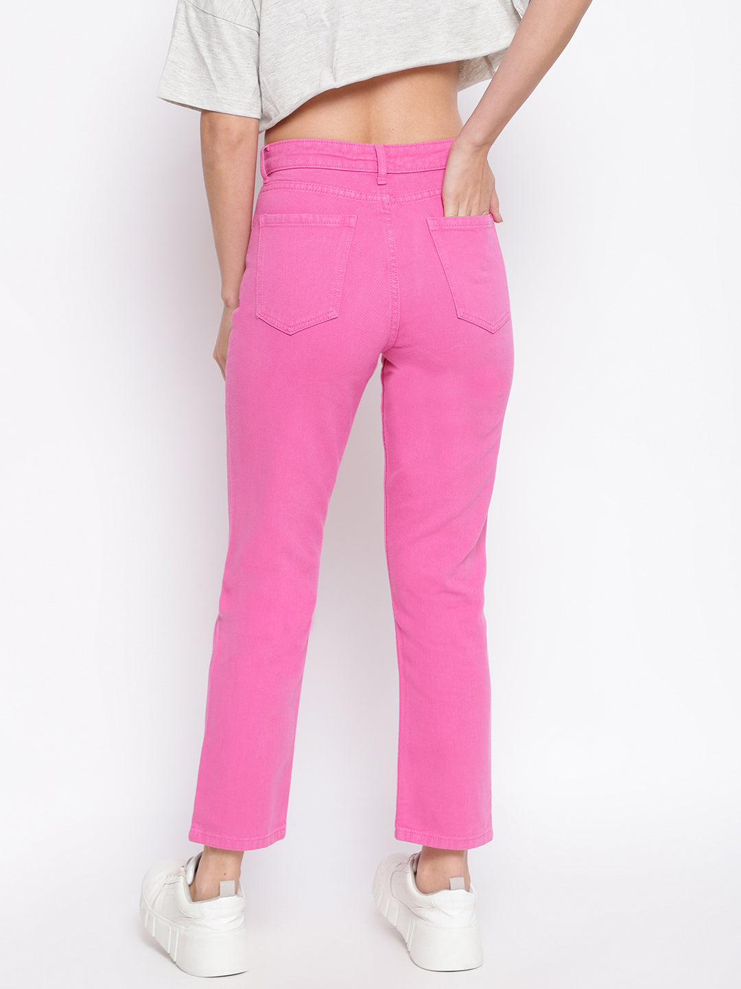 Hot Pink Mom Fit Jeans