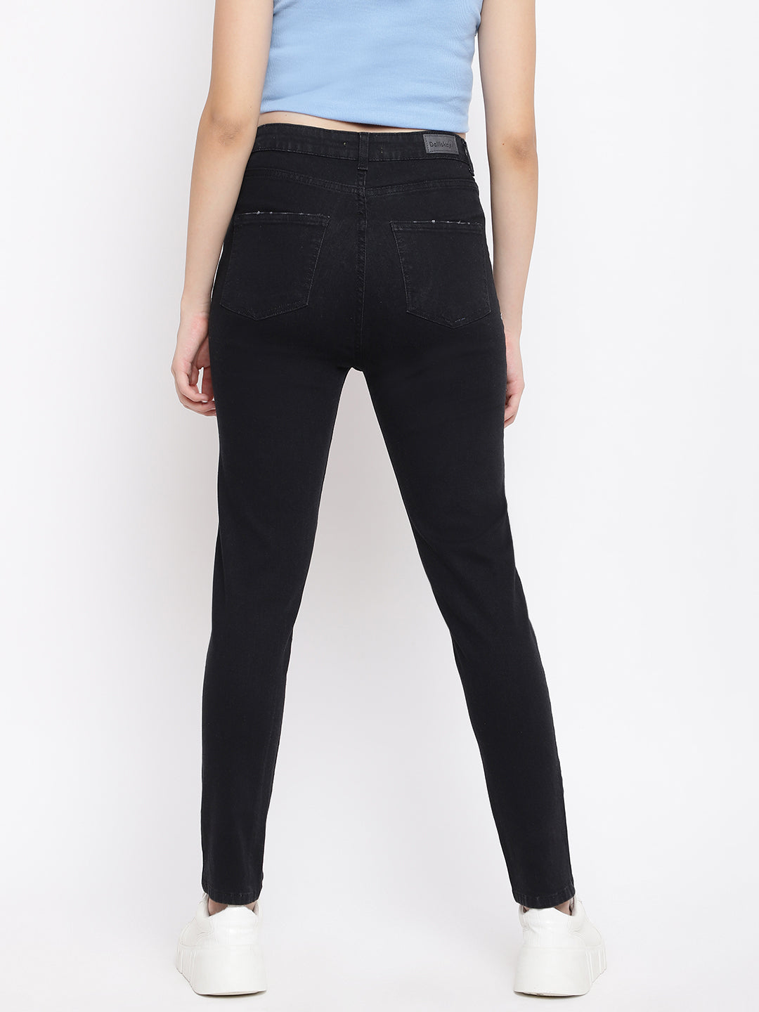 Distressed Black Slim Fit Jeans