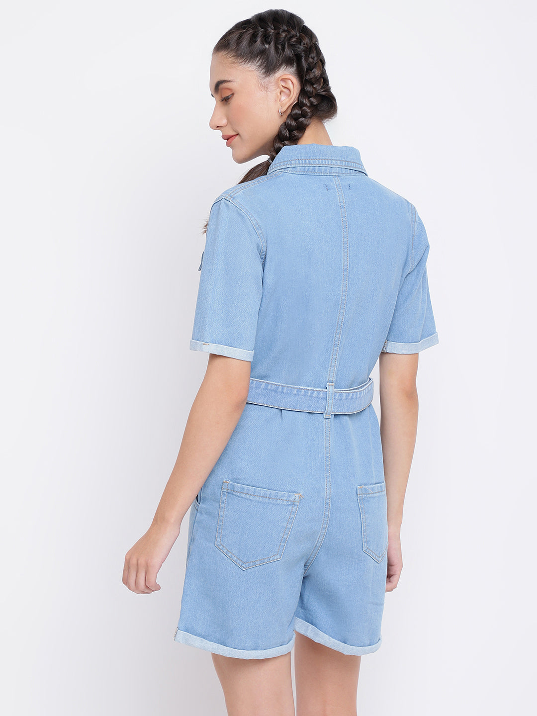 Light Blue Denim Dungaree with belt