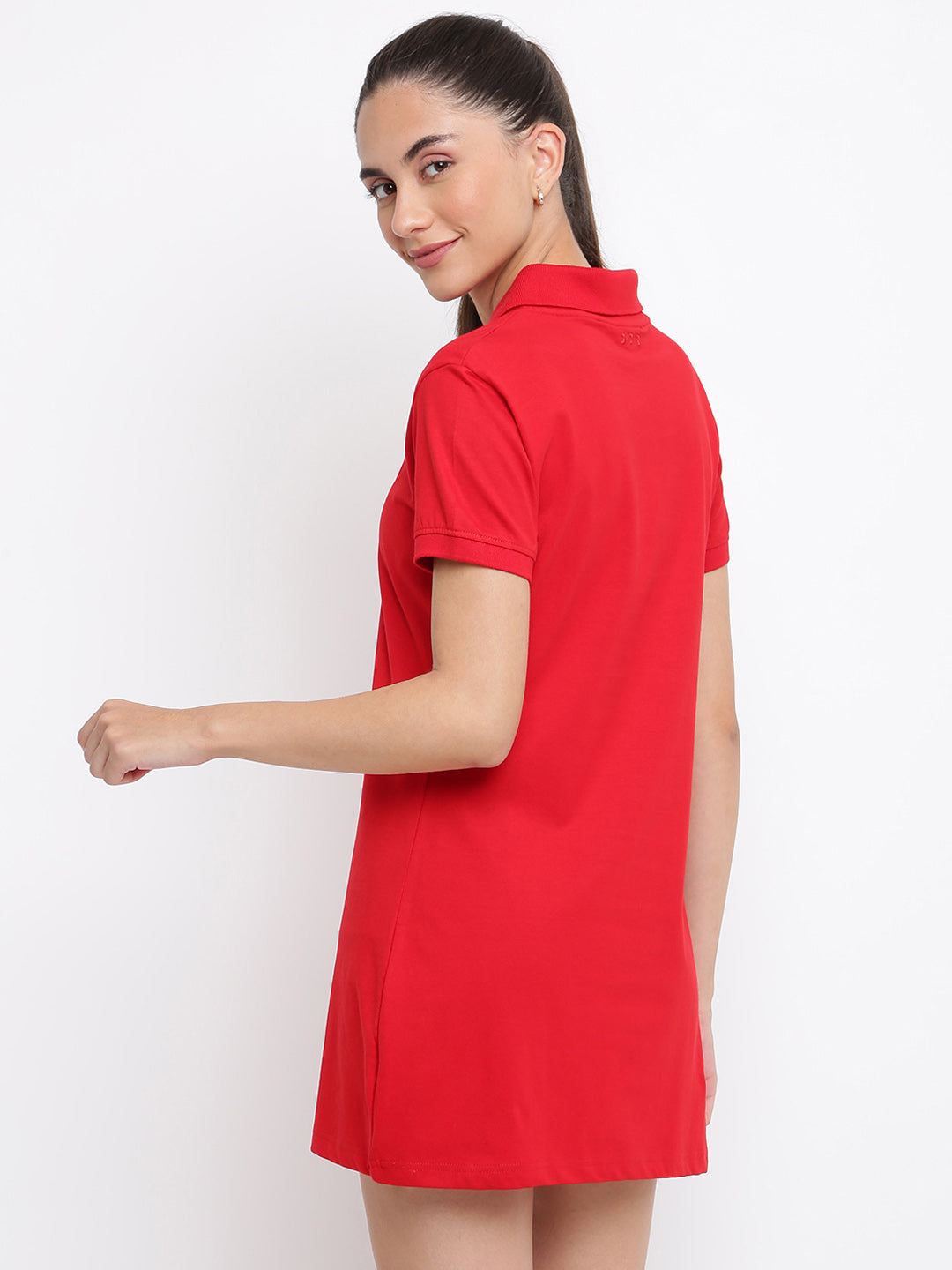 Red cotton T-shirt Dress