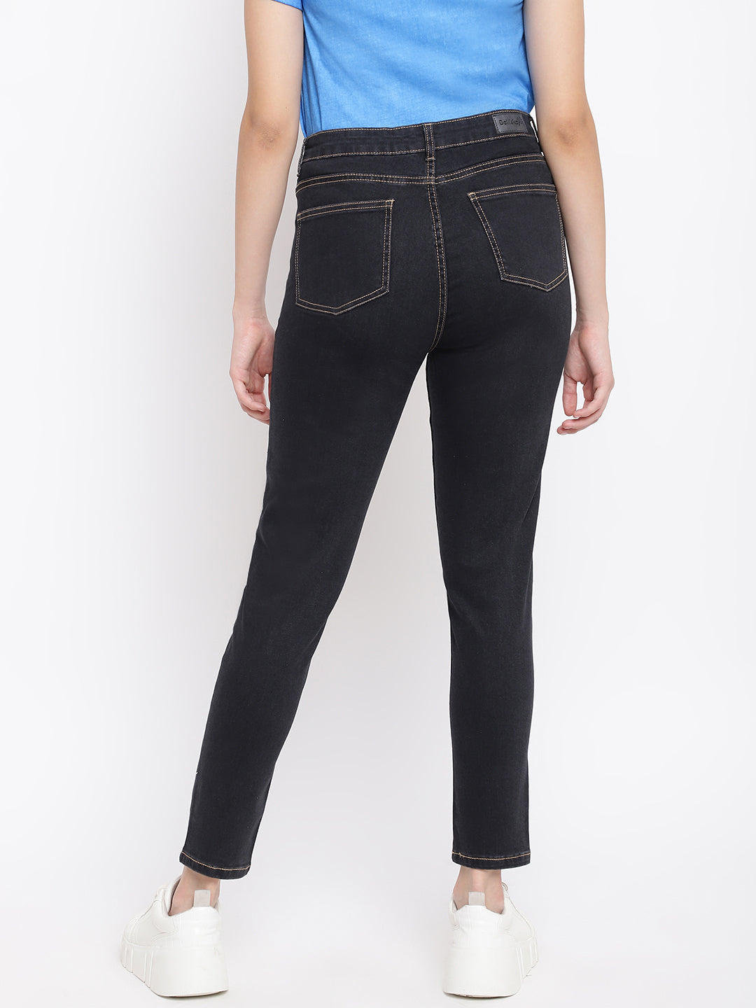 High Waist Black Slim Fit Jeans