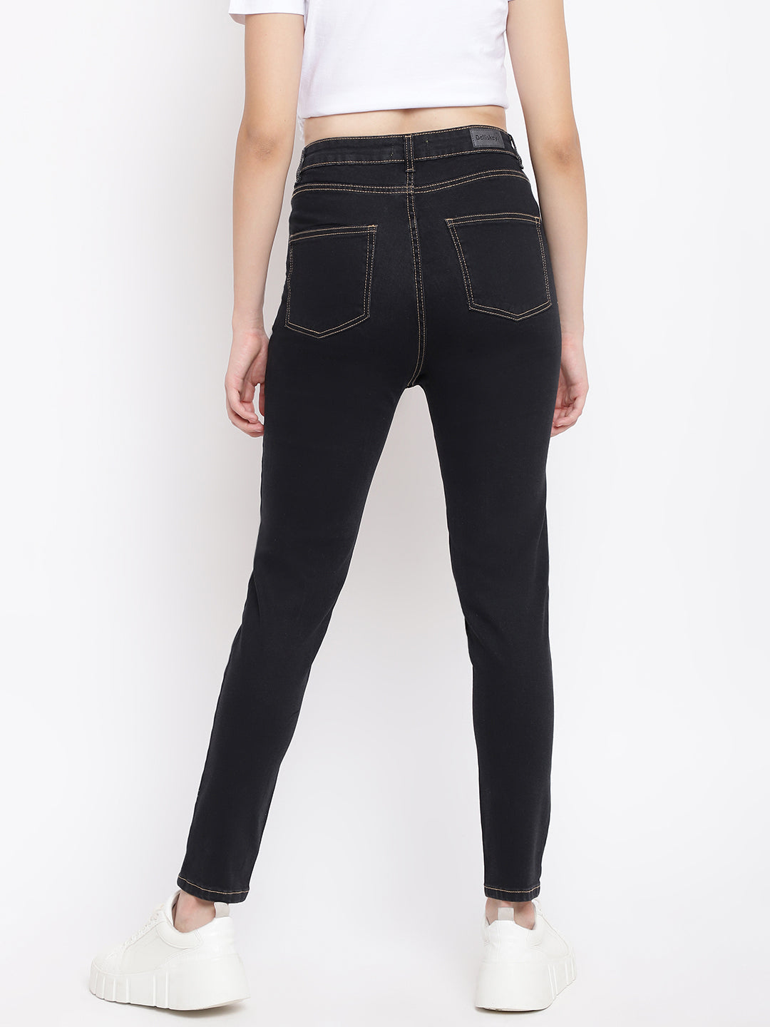 Black High Waist Denim Jeans
