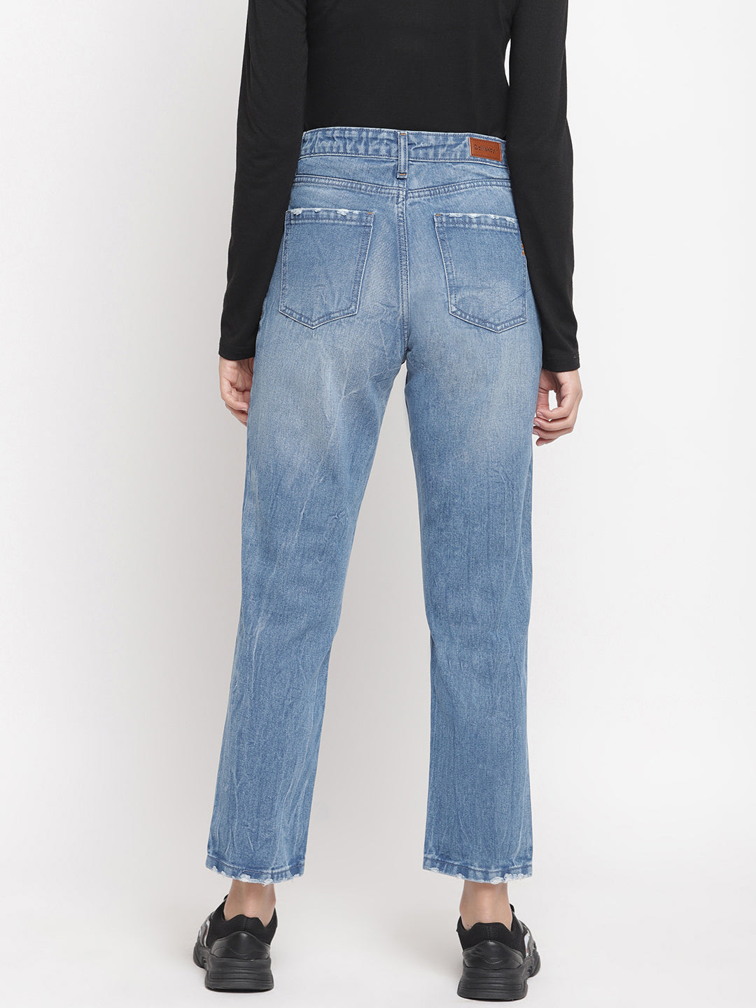 Blue Mom Fit Denim Jeans