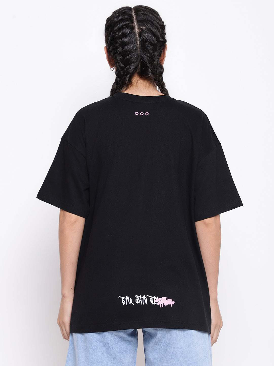 Black Oversized Printed T-shirt