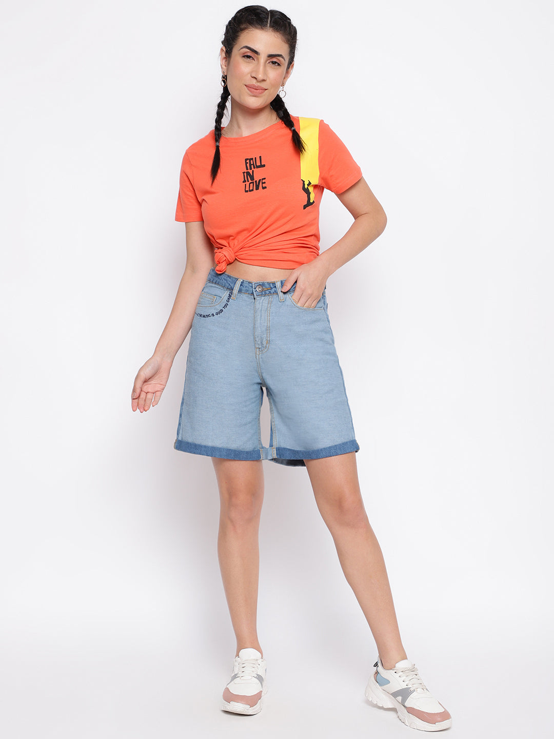 Light Blue Reversed Short