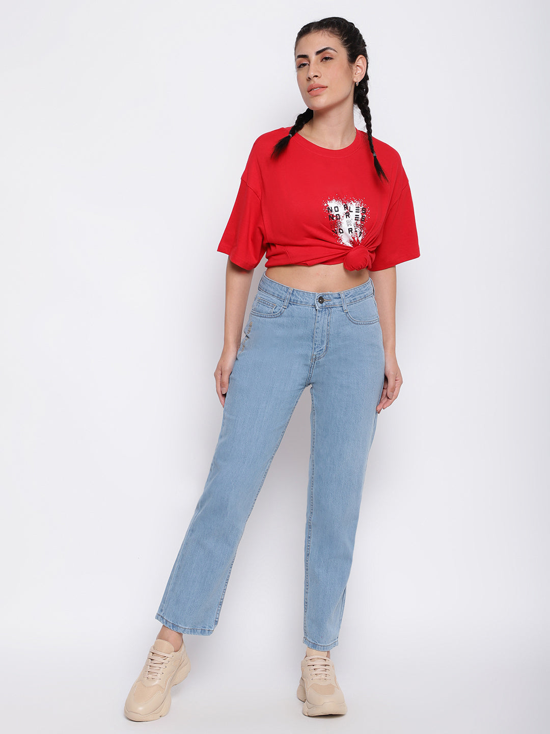 Light Blue Straight Fit Jeans