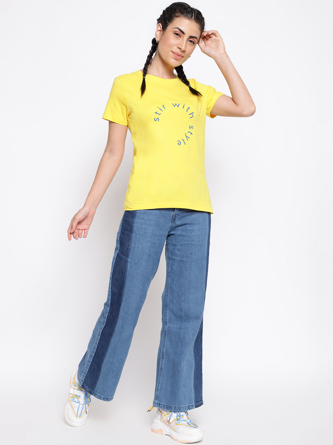 Yellow Cotton  T-shirt