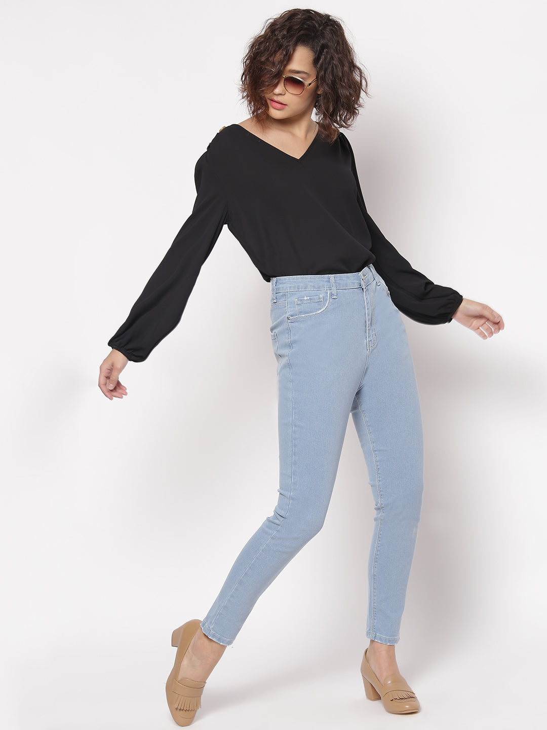 Blue High Slim Fit Jeans