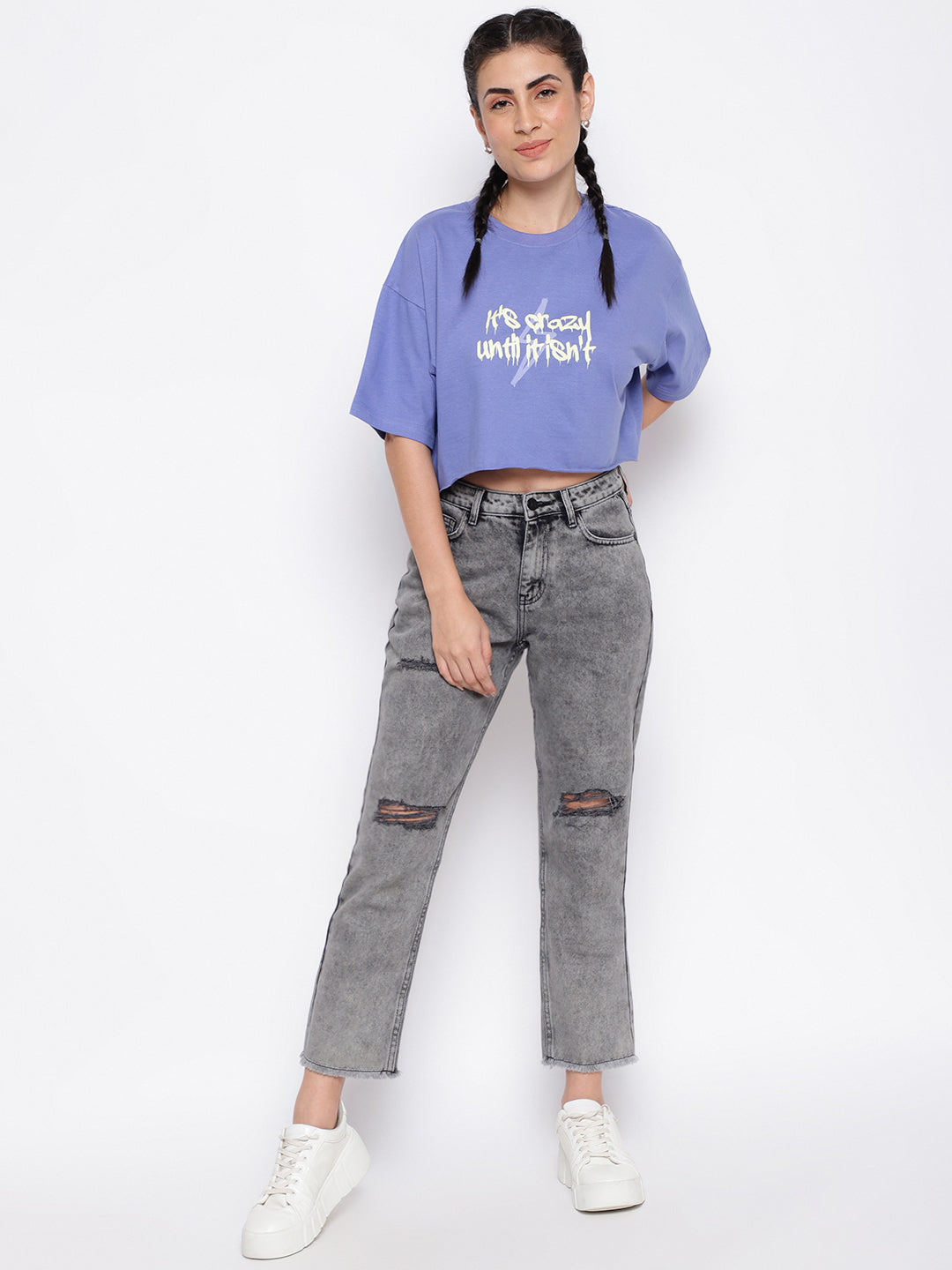 Purple oversized T-shirt