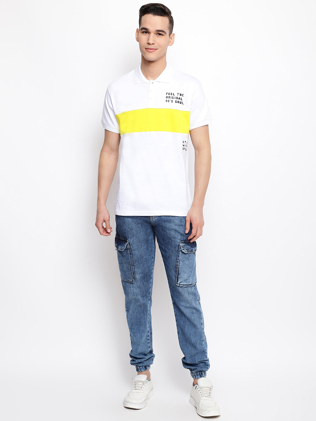 Men Mid Blue Denim Joggers