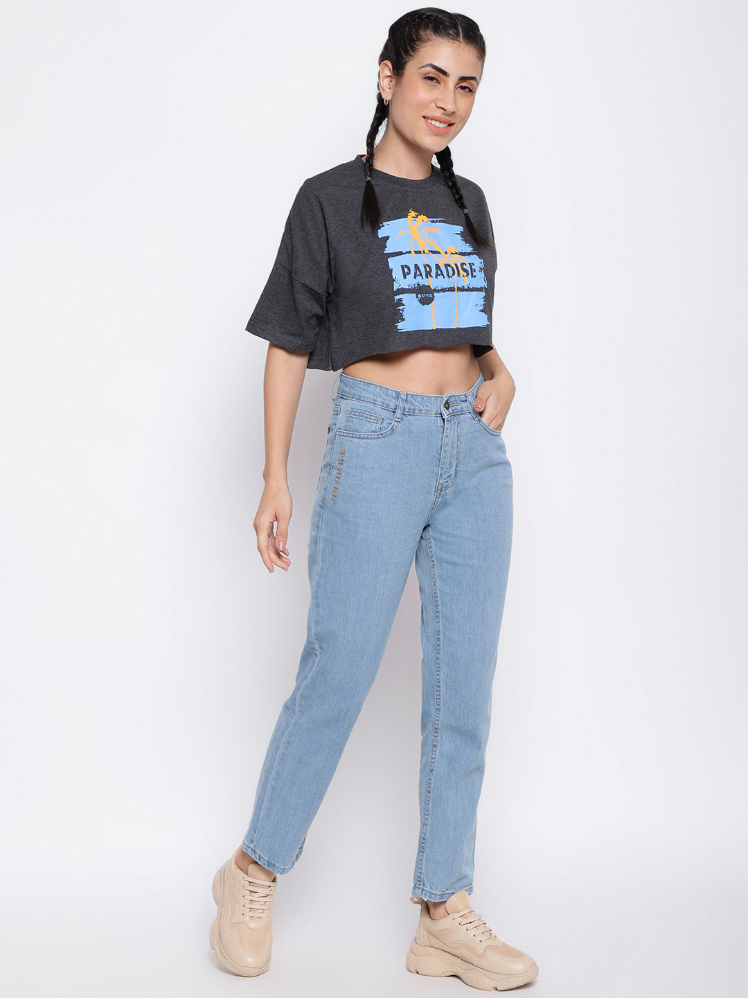 Dark Grey Printed T-shirt