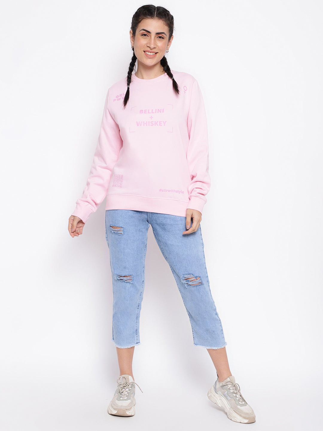 Light Pink Cotton Sweatshirt