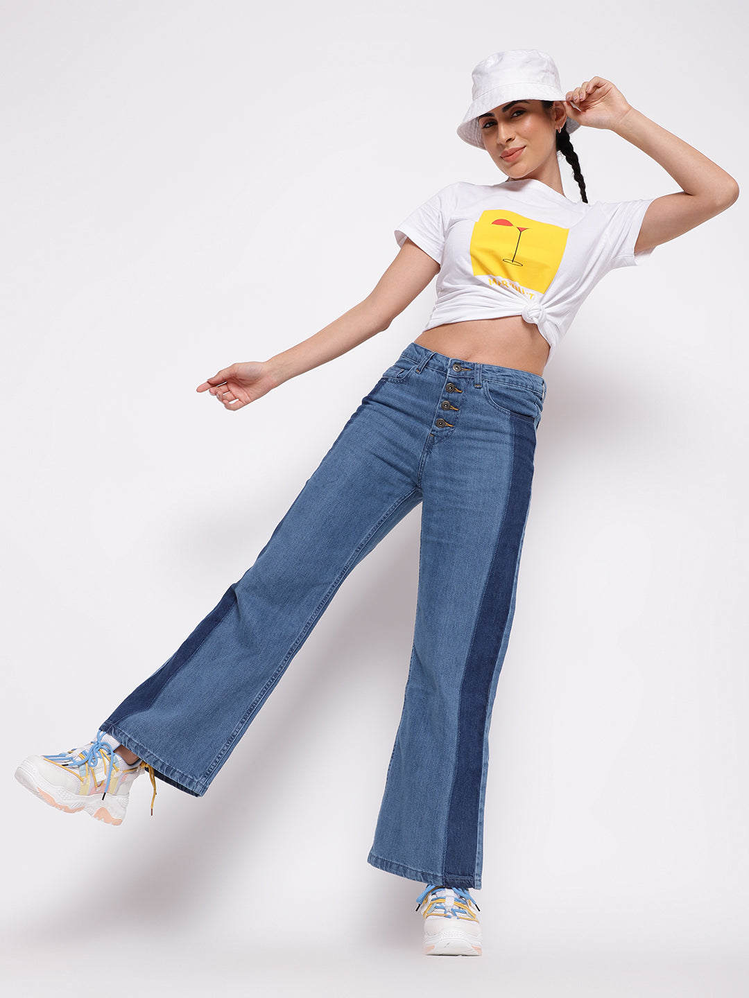 Two Toned Boyfriend Jeans