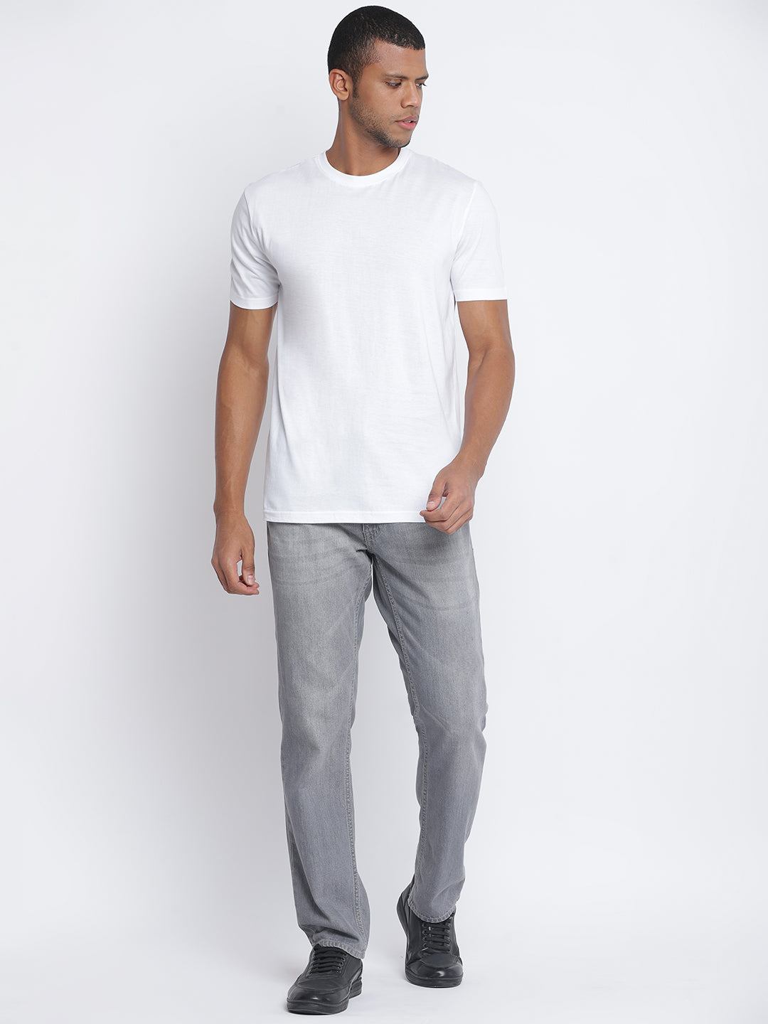 Men White Printed T-shirt