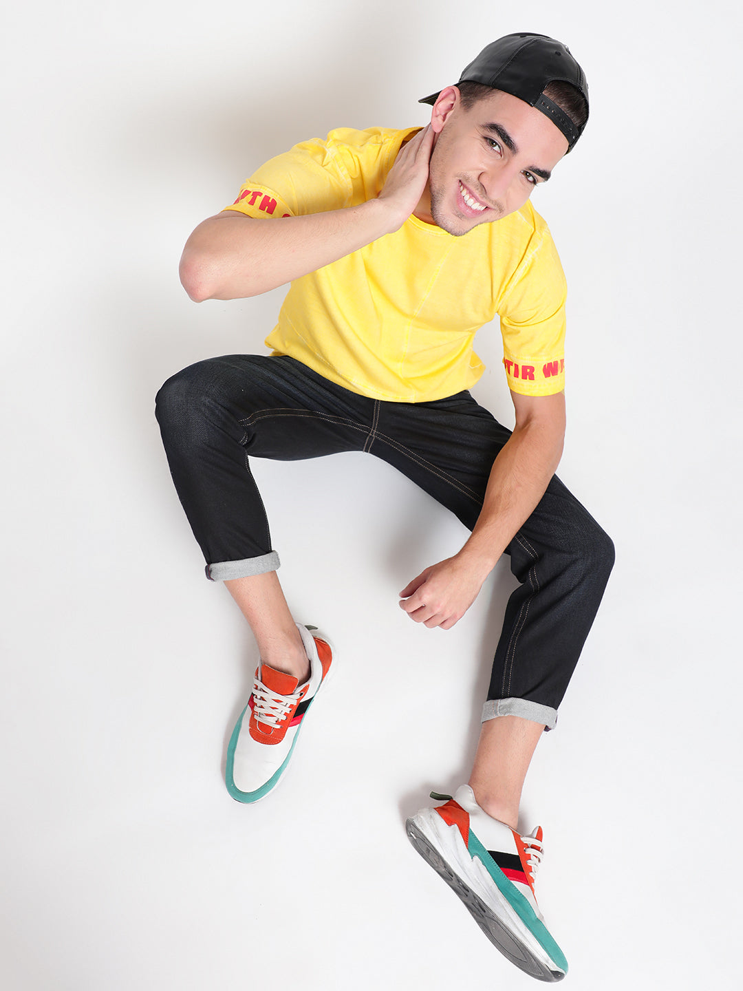 Men Yellow Printed T-shirt