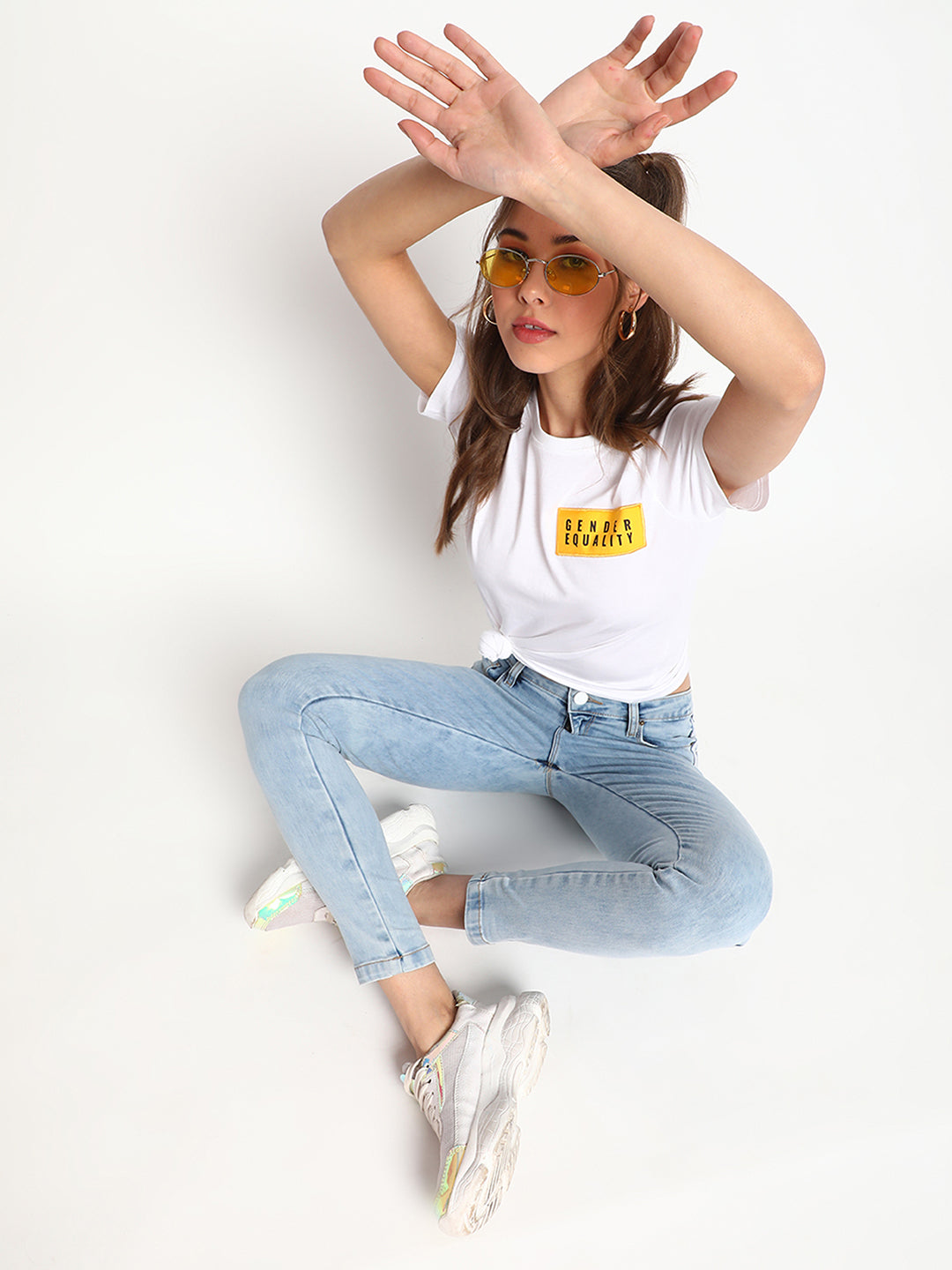 Tape Detailed Skinny Fit Jeans