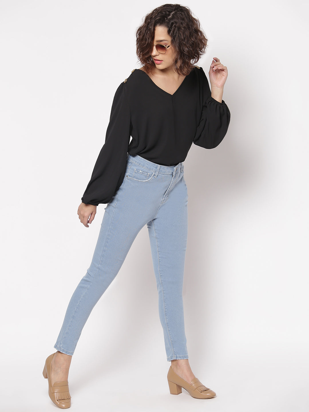 Blue High Slim Fit Jeans
