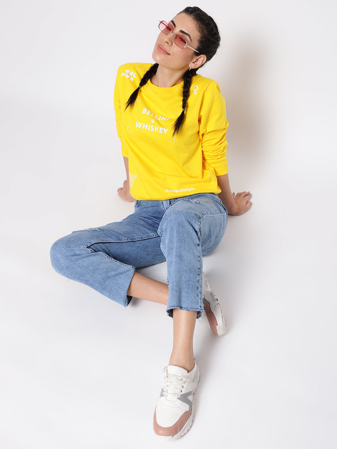 Yellow Cotton Sweatshirt