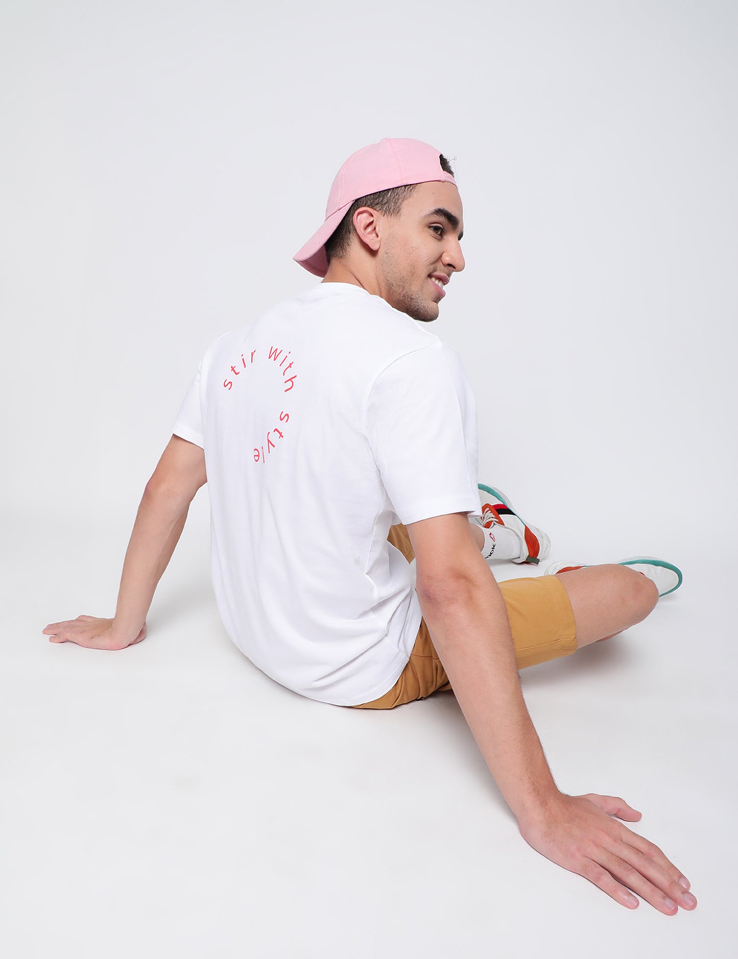 Men White Printed T-shirt