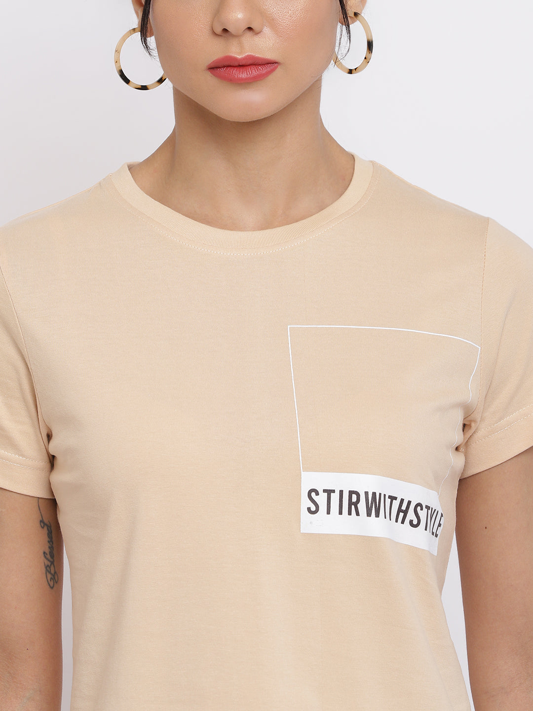Women Tan Pantone T-shirt