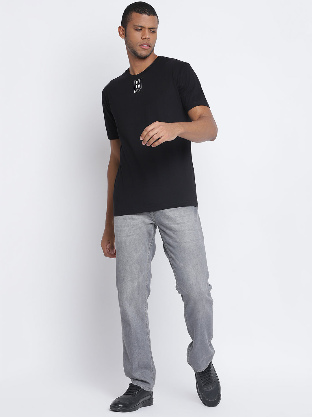 Men Black Pantone T-shirt