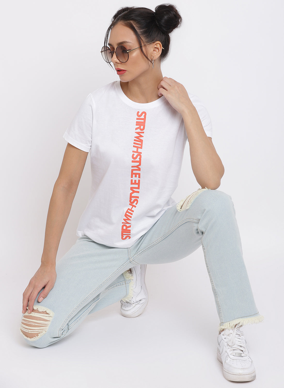 Women White Pantone T-shirt