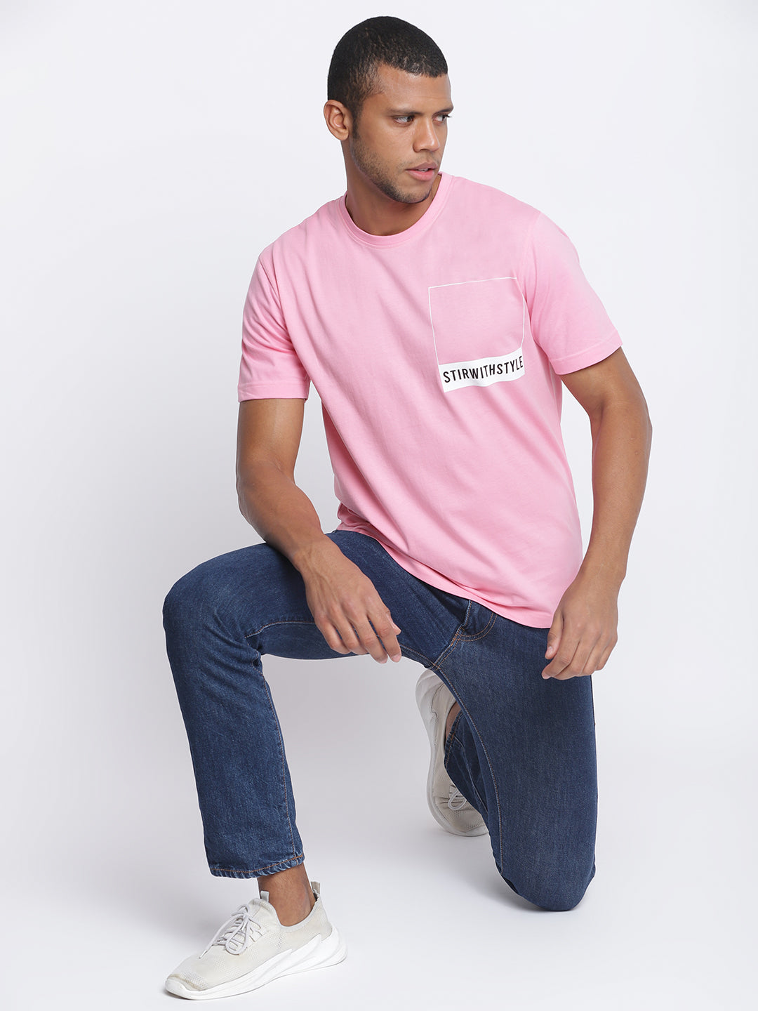 Men Candy Pink Pantone T-shirt