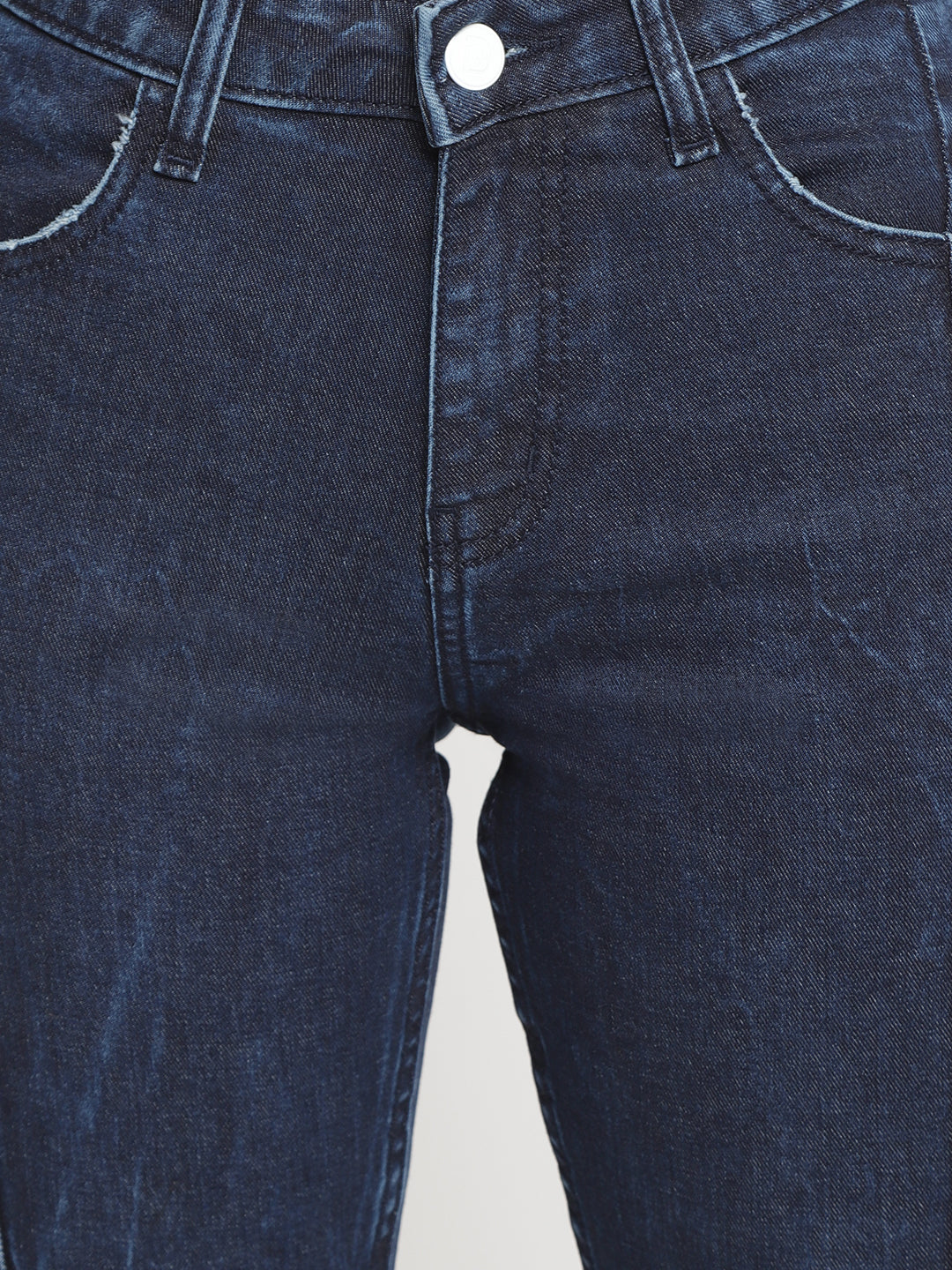 Women Asymmetrical Denim Tapered Jeans