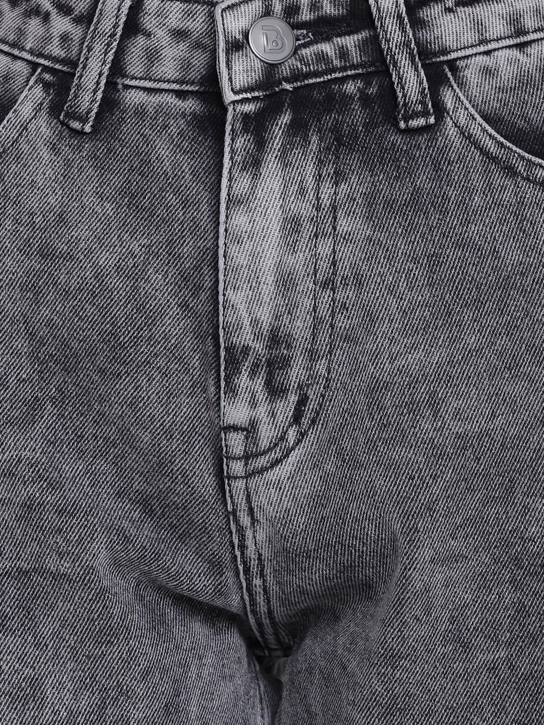 Grey Denim Boyfriend Fit Jeans