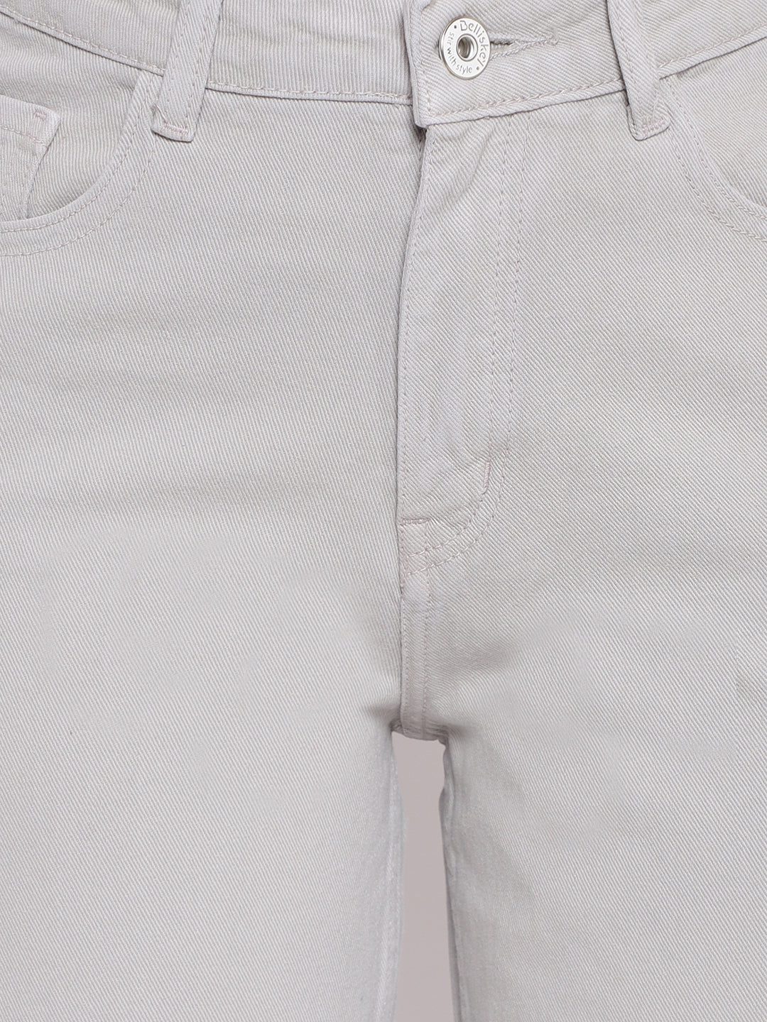 Light Grey Denim Flared Jeans