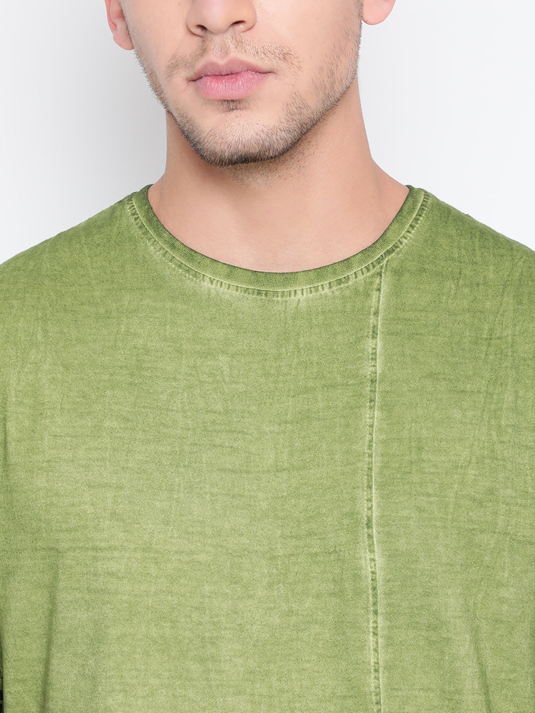 Men Olive Printed T-shirt
