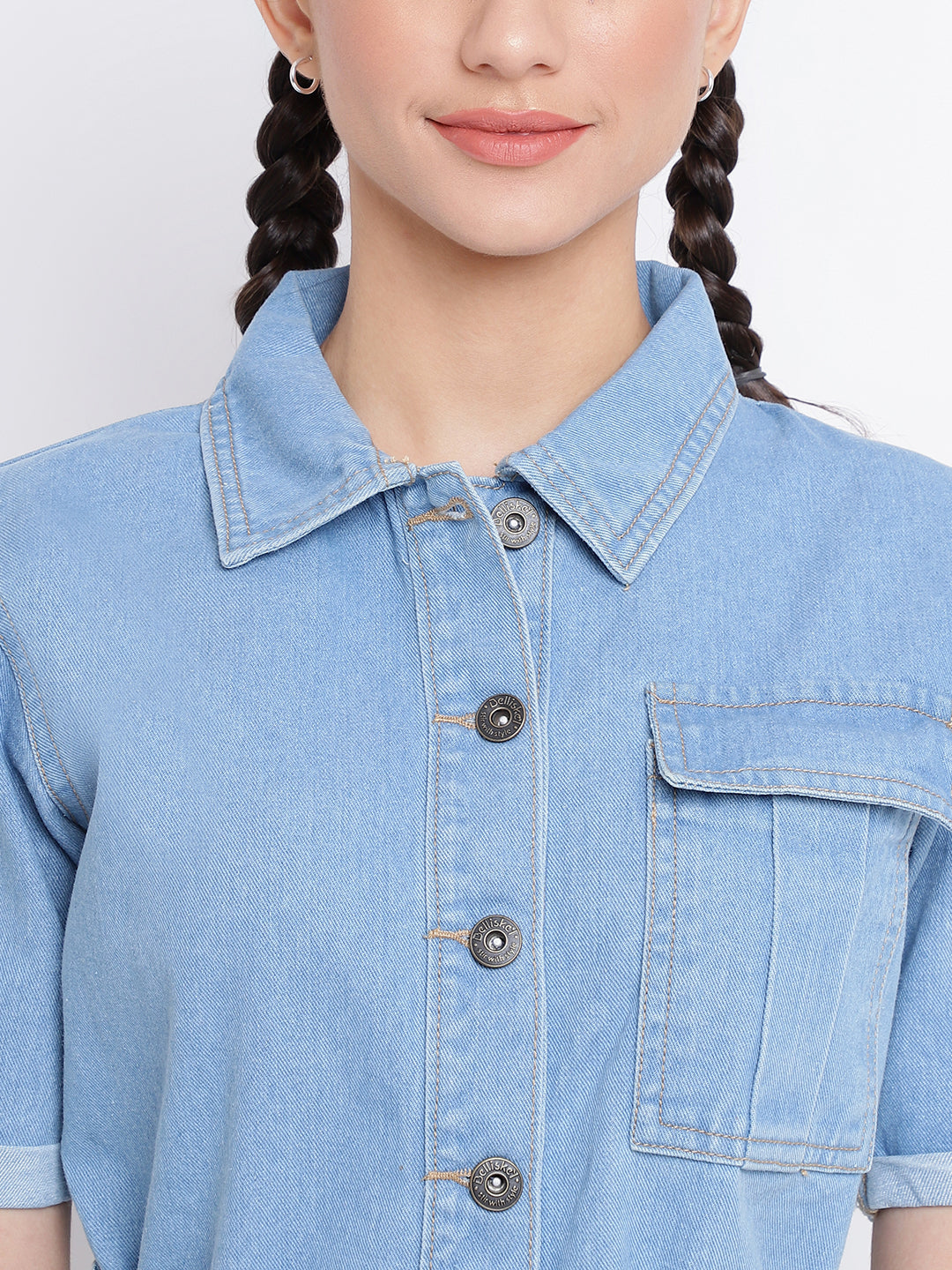 Light Blue Denim Dungaree with belt