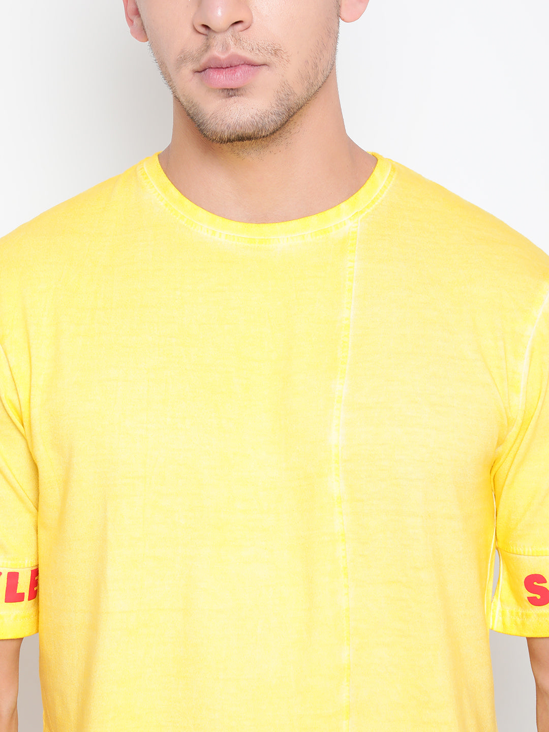 Men Yellow Printed T-shirt