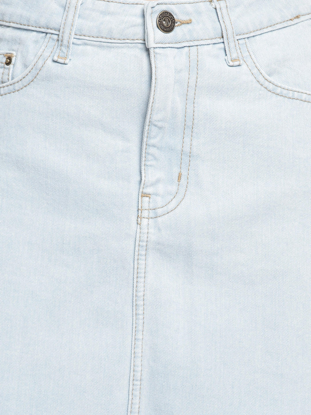 Women Basic 5pocket Asymmetrical Skirt