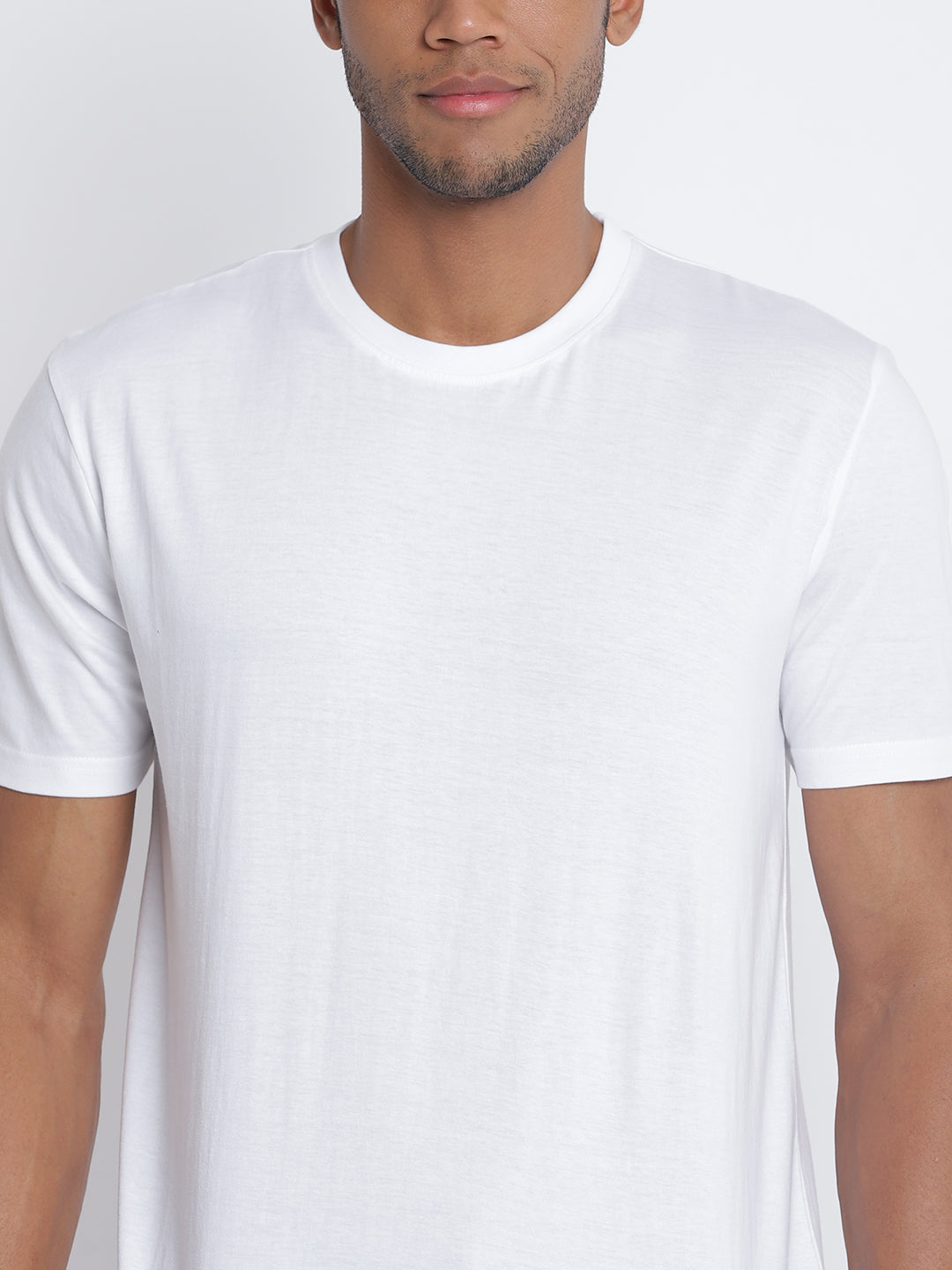 Men White Printed T-shirt