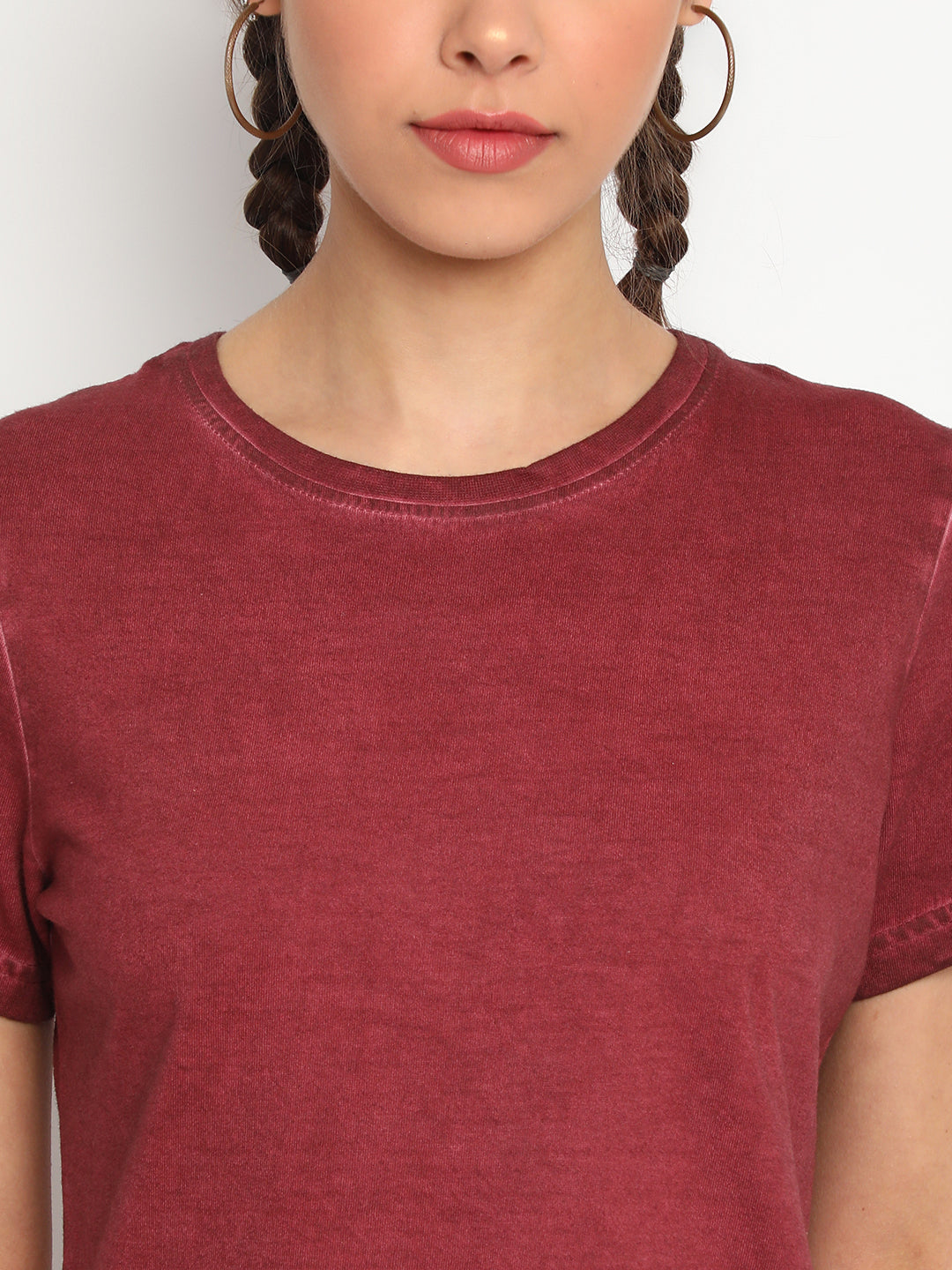 Maroon Cotton T-shirt