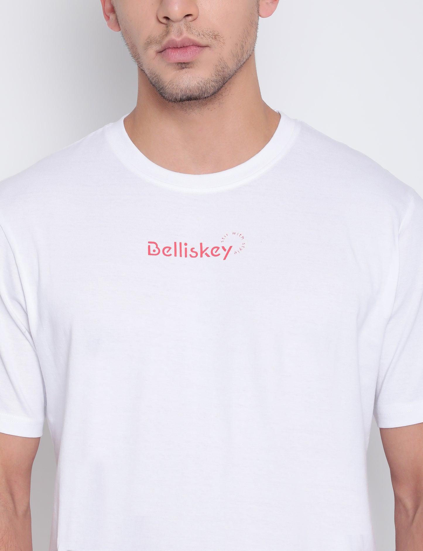 Men White Printed T-shirt
