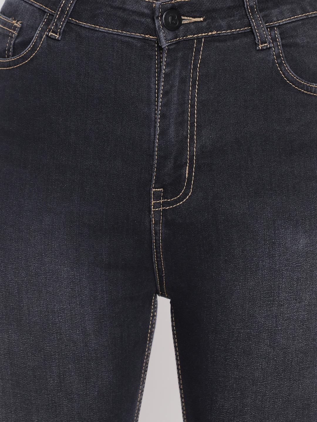 Distressed Black Skinny Fit Jeans