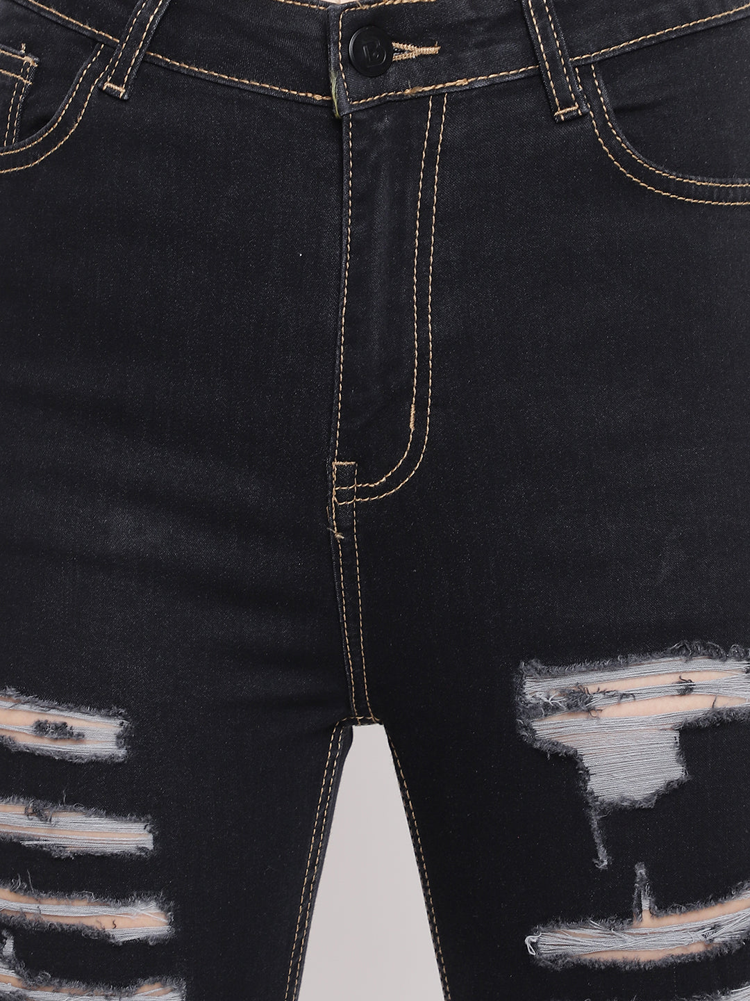 Black High Waist Denim Jeans