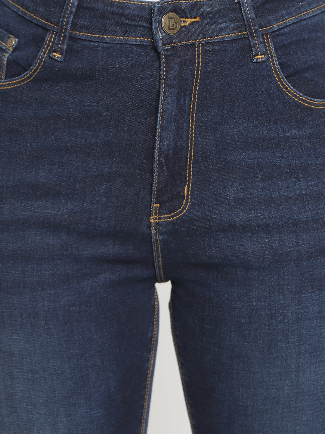 Women High Waist Dark Blue Super Skinny Denim Jeans