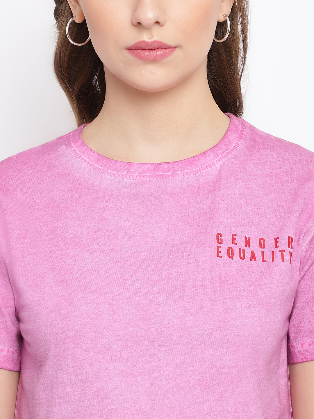 Pink Gender Equality Crop Top