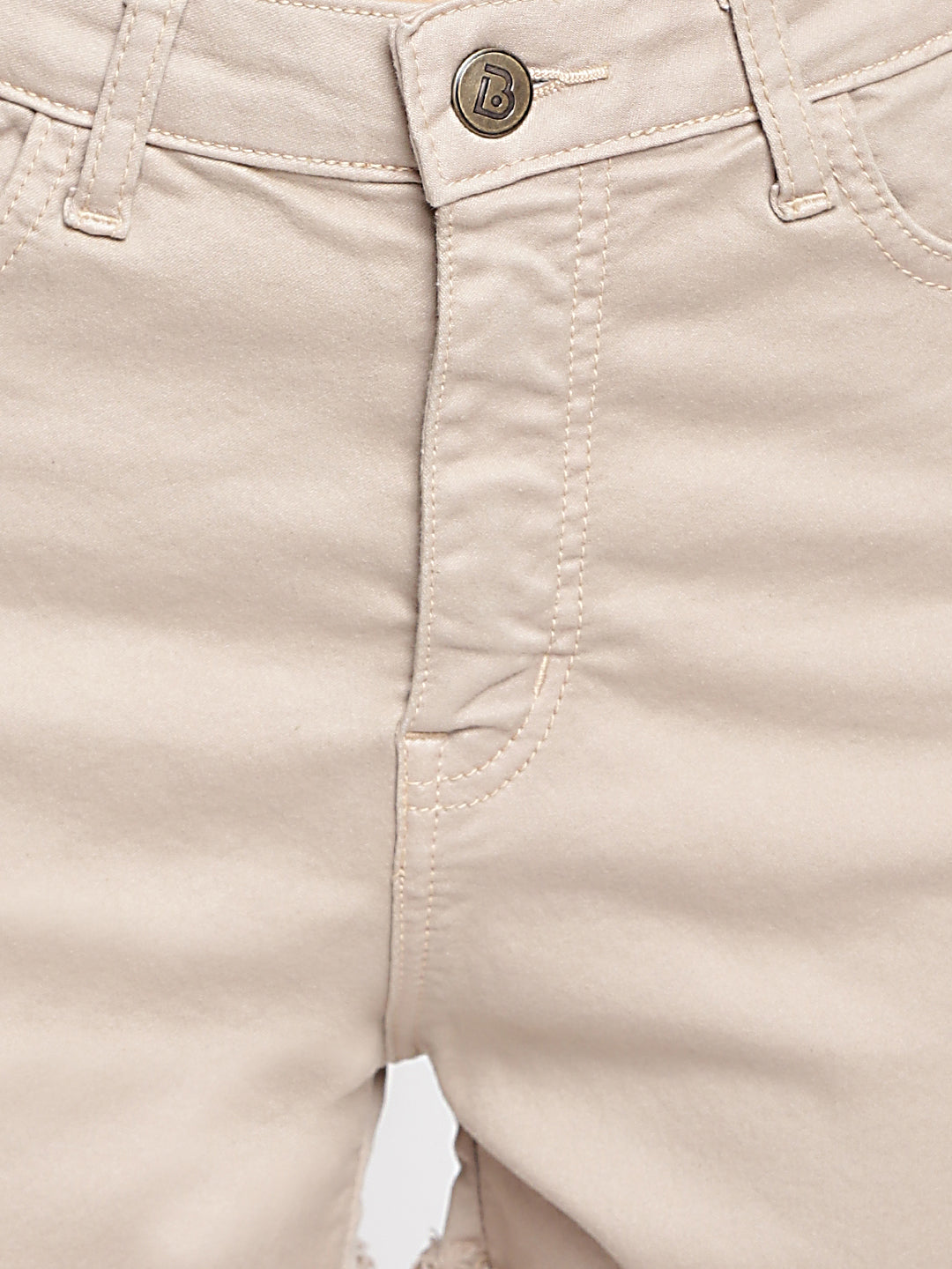 Women High Waist Khaki Denim Shorts