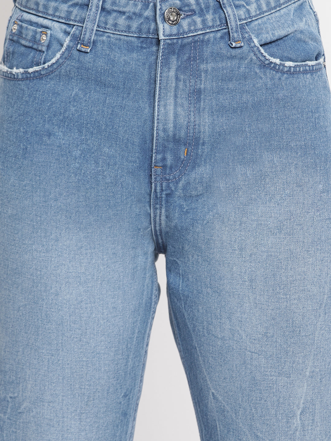 Blue Mom Fit Denim Jeans