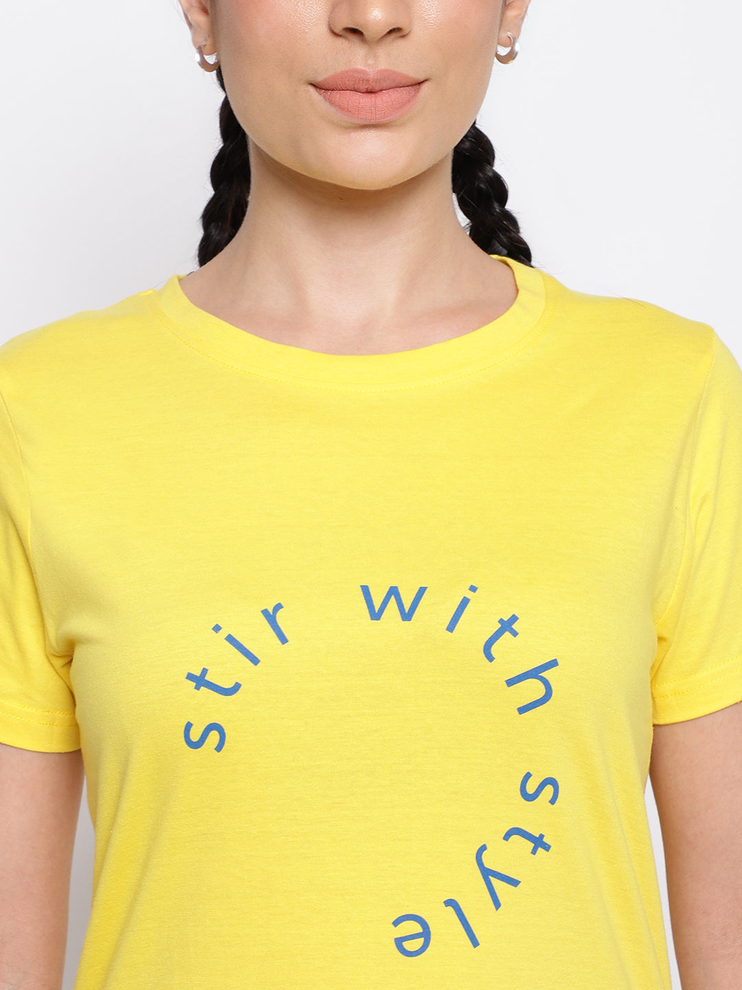 Yellow Cotton  T-shirt