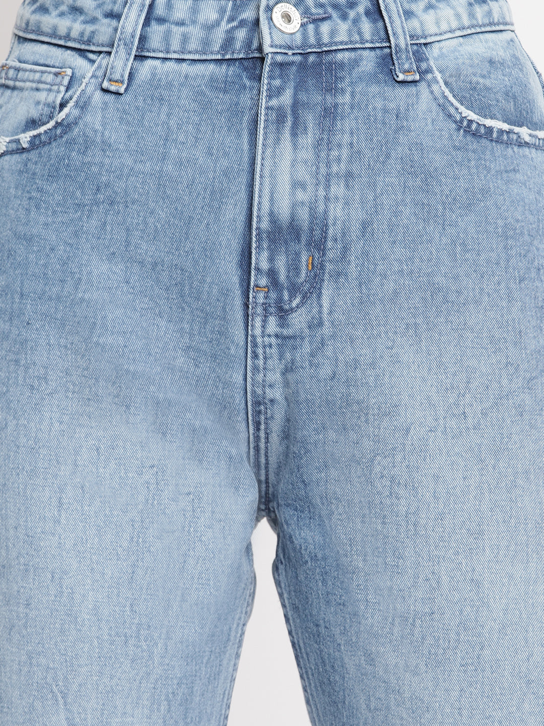 Women Mid Blue Boyfriend Fit Denim Jeans
