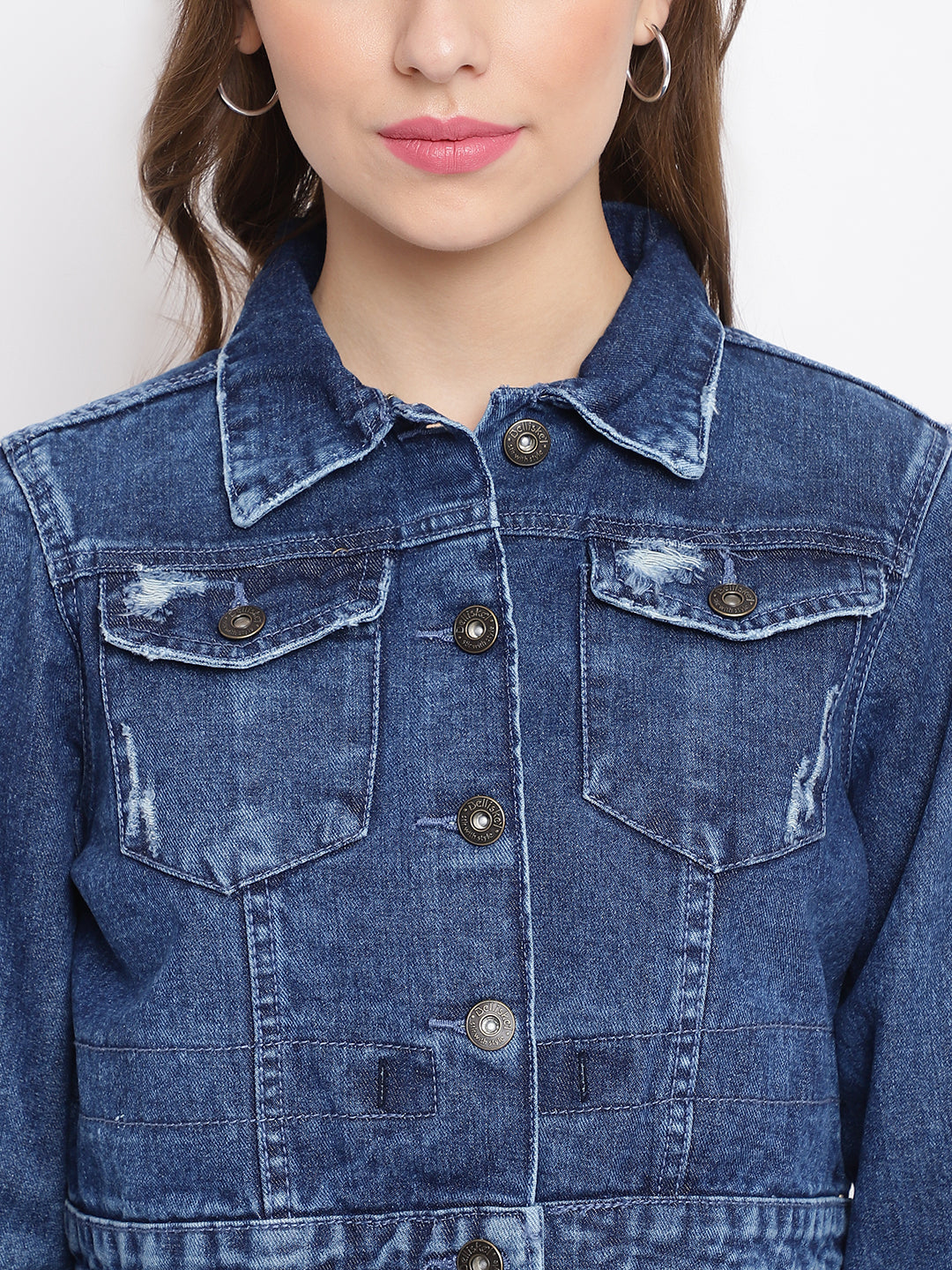Light Blue Cropped Jacket