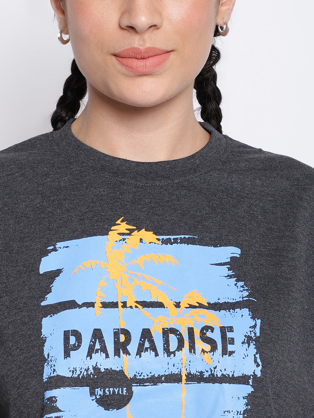 Dark Grey Printed T-shirt